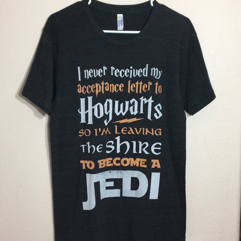 Harry Potter, Lord of the Rings, and Star Wars tee